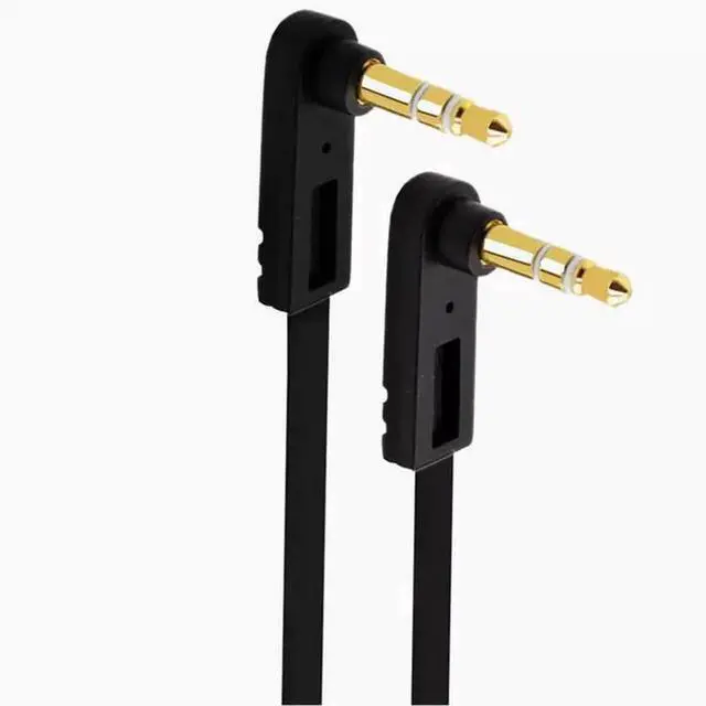 Main image of High elastic flat computer projection laptop TV output power amplifier speaker DC3.5 male and female bend audio extension cable Level 3 father-in-law double bend 15CM