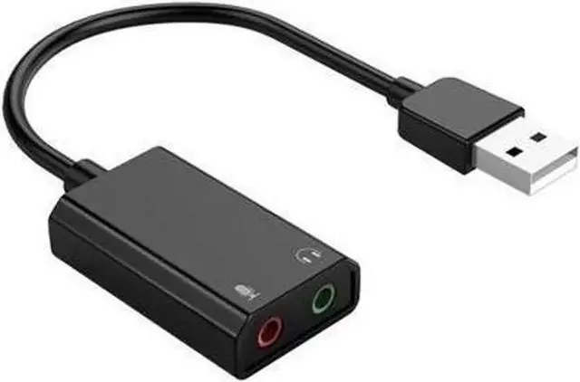 Alt view image 7 of 7 - External USB Sound Card 3.5mm Headset Microphone Adapter USB to 3.5mm Jack Audio Headset Microphone Earphone Cable Adapter