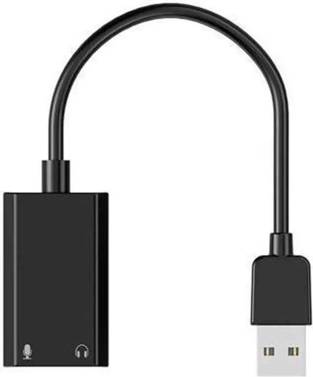 Alt view image 2 of 7 - External USB Sound Card 3.5mm Headset Microphone Adapter USB to 3.5mm Jack Audio Headset Microphone Earphone Cable Adapter