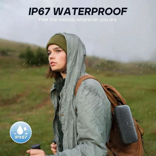 Alt view image 6 of 7 - Tribit StormBox Flow Bluetooth Speaker, Portable Speaker with XBass, 30H Playtime Wireless Speaker, IP67 Waterproof, Bluetooth 5.3, TWS, Custom EQ, Type-C Speaker for Outdoor Travel Beach