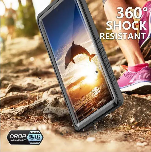 Alt view image 4 of 7 - Galaxy Note 10 Waterproof Case, Built in Screen Protector 360° Full Body Protective Shockproof Cover Dustproof Sandproof IP68 Underwater Waterproof Case for Galaxy Note 10 6.3 inch