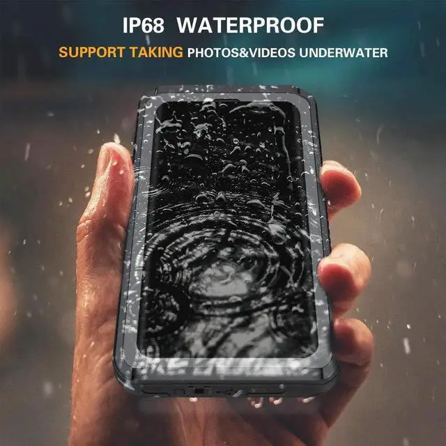 Alt view image 2 of 7 - Galaxy Note 10 Waterproof Case, Built in Screen Protector 360° Full Body Protective Shockproof Cover Dustproof Sandproof IP68 Underwater Waterproof Case for Galaxy Note 10 6.3 inch