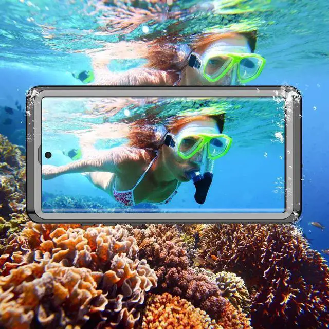 Alt view image 7 of 7 - Galaxy Note 10 Waterproof Case, Built in Screen Protector 360° Full Body Protective Shockproof Cover Dustproof Sandproof IP68 Underwater Waterproof Case for Galaxy Note 10 6.3 inch