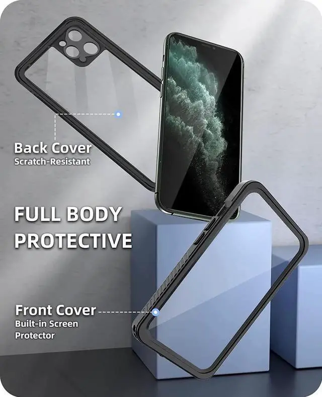 Alt view image 5 of 7 - iPhone 11 Pro Waterproof Case, 360 Full Body Protection Underwater Dirtproof Shockproof Clear Cover with Built-in Screen Protector for iPhone 11 Pro 5.8 inch