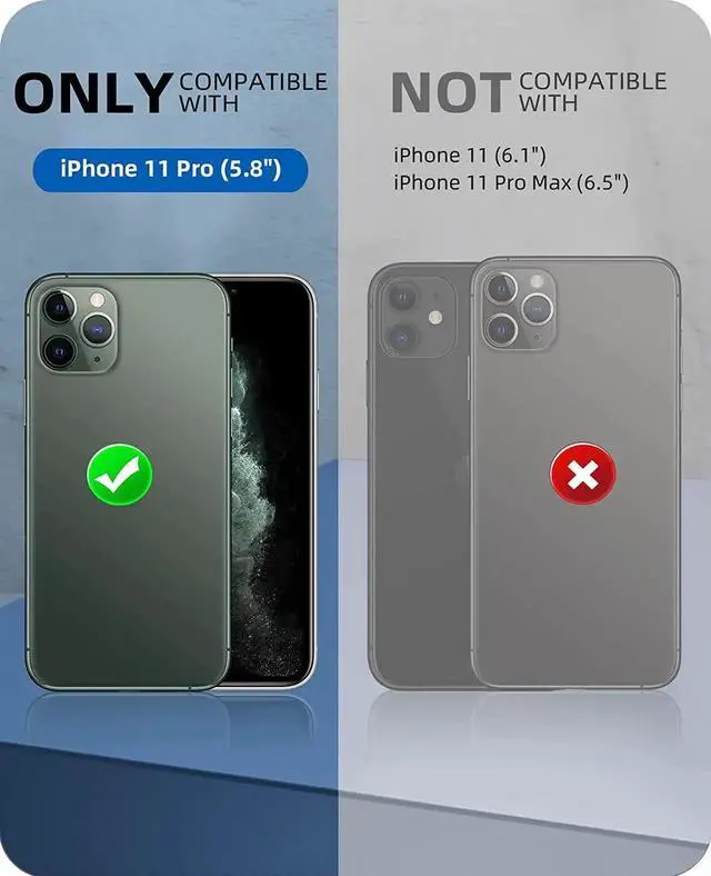 Alt view image 3 of 7 - iPhone 11 Pro Waterproof Case, 360 Full Body Protection Underwater Dirtproof Shockproof Clear Cover with Built-in Screen Protector for iPhone 11 Pro 5.8 inch
