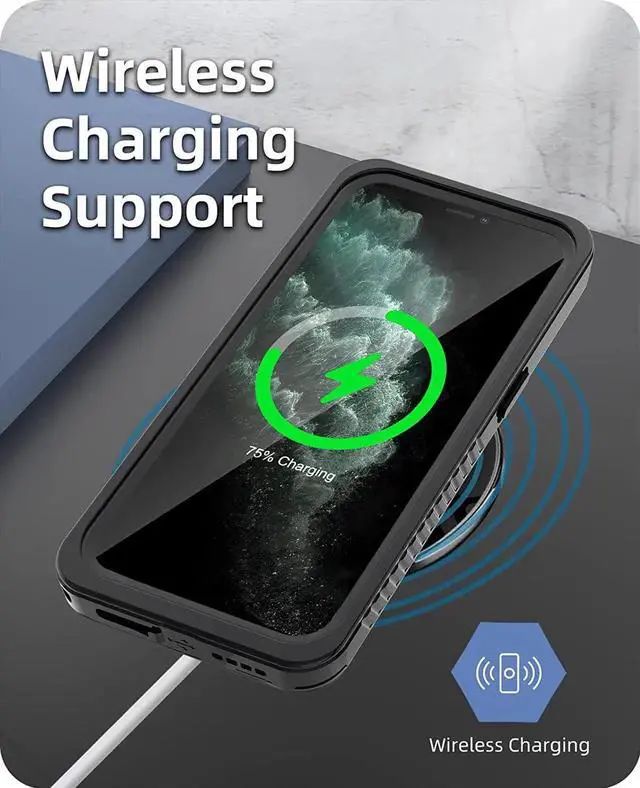 Alt view image 6 of 7 - iPhone 11 Pro Waterproof Case, 360 Full Body Protection Underwater Dirtproof Shockproof Clear Cover with Built-in Screen Protector for iPhone 11 Pro 5.8 inch