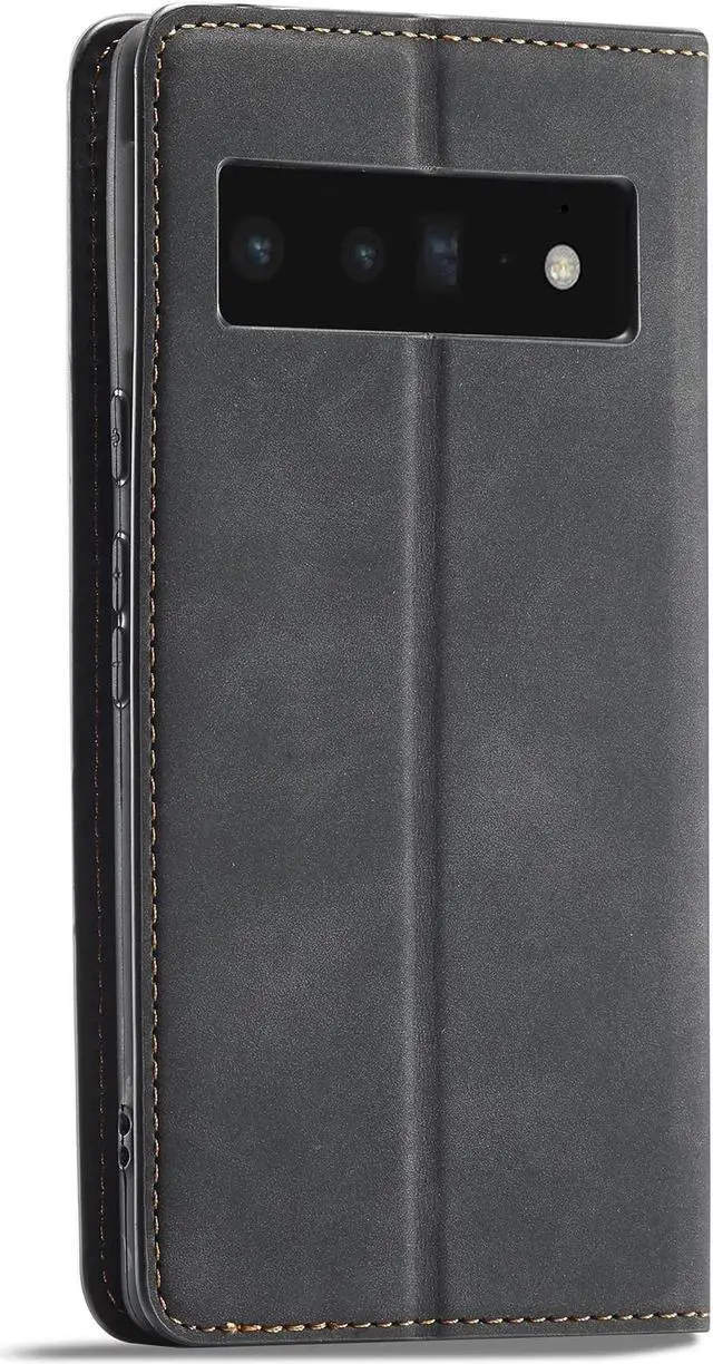 Alt view image 5 of 7 - Case for Google Pixel 6 5G 6.4 inch Premium PU Leather Cover with Card Holder Kickstand Shockproof Flip Wallet Cover
