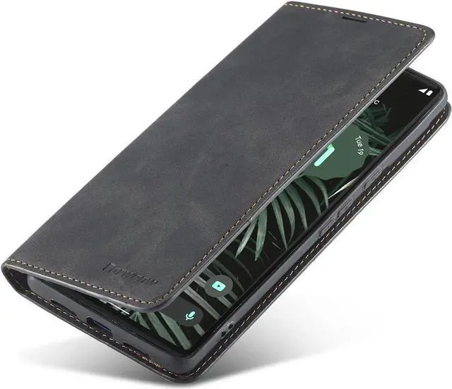 Alt view image 4 of 7 - Case for Google Pixel 6 5G 6.4 inch Premium PU Leather Cover with Card Holder Kickstand Shockproof Flip Wallet Cover