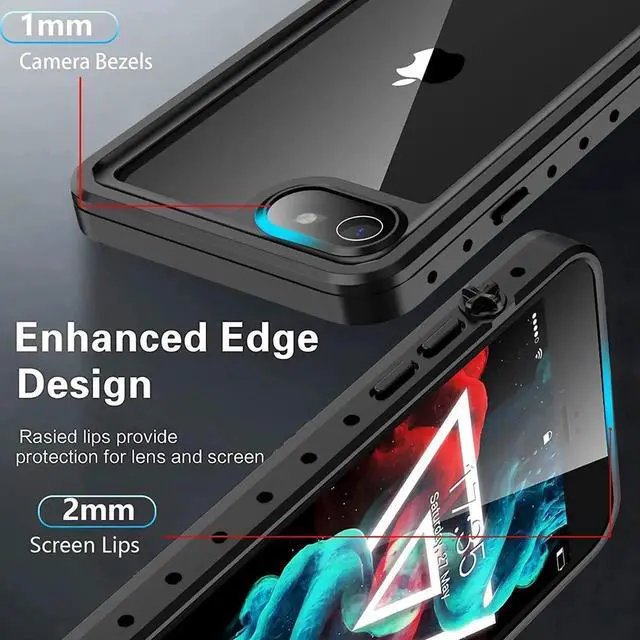 Alt view image 4 of 7 - For iPhone SE 2022 Case / iPhone SE 3 Case Waterproof, Rugged Shockproof Full Body with Built-in Screen Protector Anti-Scratch Dustproof Underwater Case for iPhone 7/8/SE 2020/SE 2022 5G