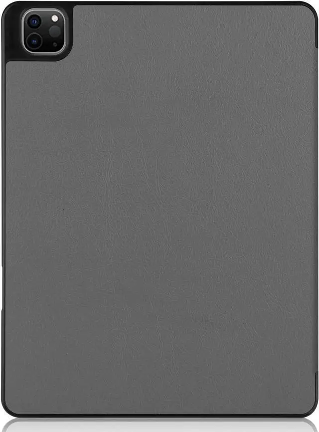 Alt view image 2 of 7 - iPad Pro 12.9 inch Case 2021 5th Generation with Pencil Holder, Slim Lightweight Trifold Stand Cover -- Pencil Charging + Auto Sleep/Wake -- Soft TPU Back Cover for New iPad Pro 12.9 2021