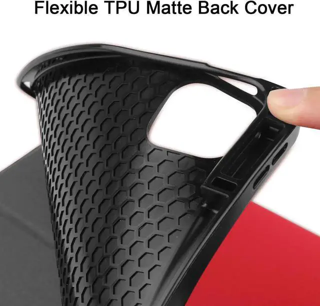 Alt view image 5 of 6 - iPad Pro 12.9 inch Case 2021 5th Generation with Pencil Holder, Slim Lightweight Trifold Stand Cover -- Pencil Charging + Auto Sleep/Wake -- Soft TPU Back Cover for New iPad Pro 12.9 2021