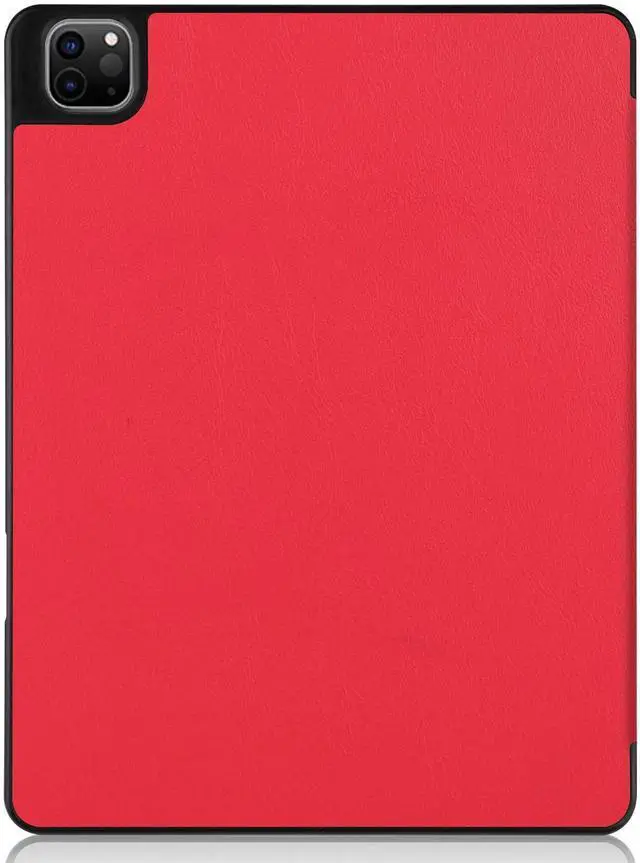 Alt view image 3 of 6 - iPad Pro 12.9 inch Case 2021 5th Generation with Pencil Holder, Slim Lightweight Trifold Stand Cover -- Pencil Charging + Auto Sleep/Wake -- Soft TPU Back Cover for New iPad Pro 12.9 2021