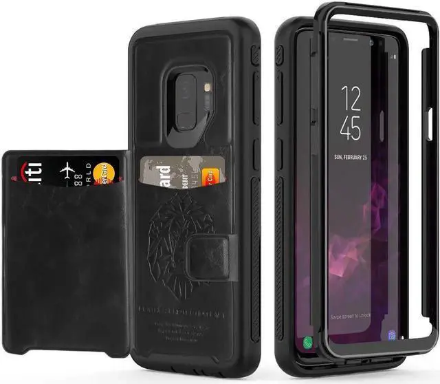 Main image of Galaxy S9 Wallet Case Samsung S9 Wallet Case with Card Holder Slots Shockproof Protective Case for Samsung Galaxy S9 5.8 inch (2018)