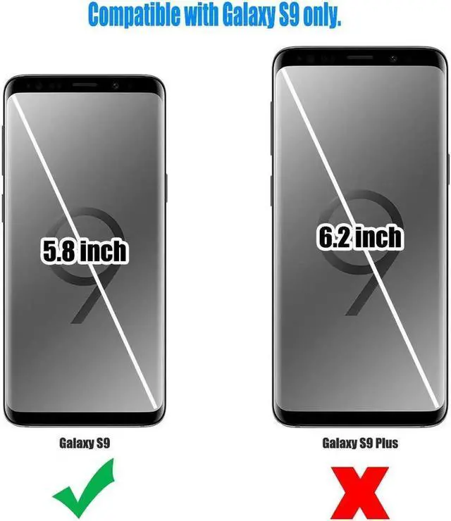 Alt view image 3 of 7 - Galaxy S9 Wallet Case Samsung S9 Wallet Case with Card Holder Slots Shockproof Protective Case for Samsung Galaxy S9 5.8 inch (2018)