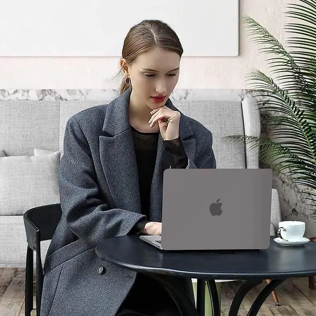 Alt view image 3 of 7 - MacBook Pro 14 inch Case 2023 2022 2021 Release M2 A2779 A2442 M1 Pro/Max Chip with Touch ID, Hard Case Shell Cover and Keyboard Skin Cover Gray