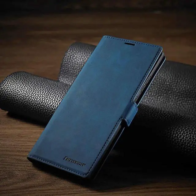 Alt view image 5 of 5 - Samsung Galaxy Note 20 Ultra 5G Case, Premium PU Leather Cover TPU Bumper with Card Holder Kickstand Hidden Magnetic Shockproof Flip Wallet Case for Samsung Galaxy Note 20 Ultra 5G Blue