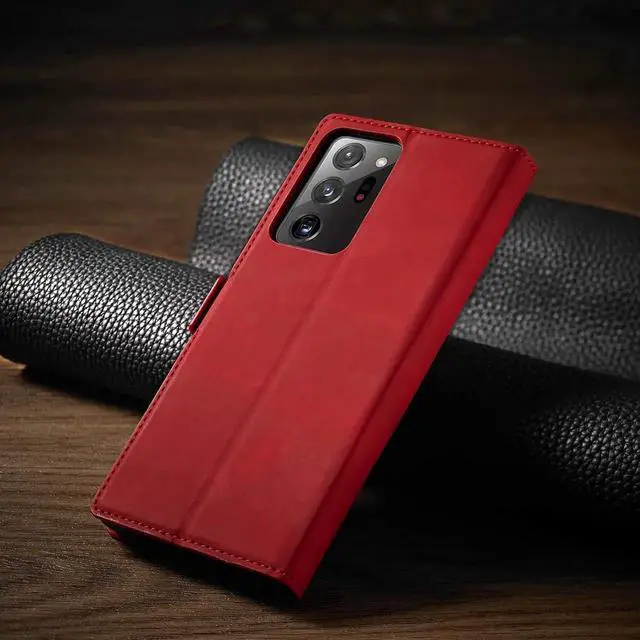 Alt view image 2 of 6 - Samsung Galaxy Note 20 Ultra 5G Case, Premium PU Leather Cover TPU Bumper with Card Holder Kickstand Hidden Magnetic Shockproof Flip Wallet Case for Samsung Galaxy Note 20 Ultra 5G