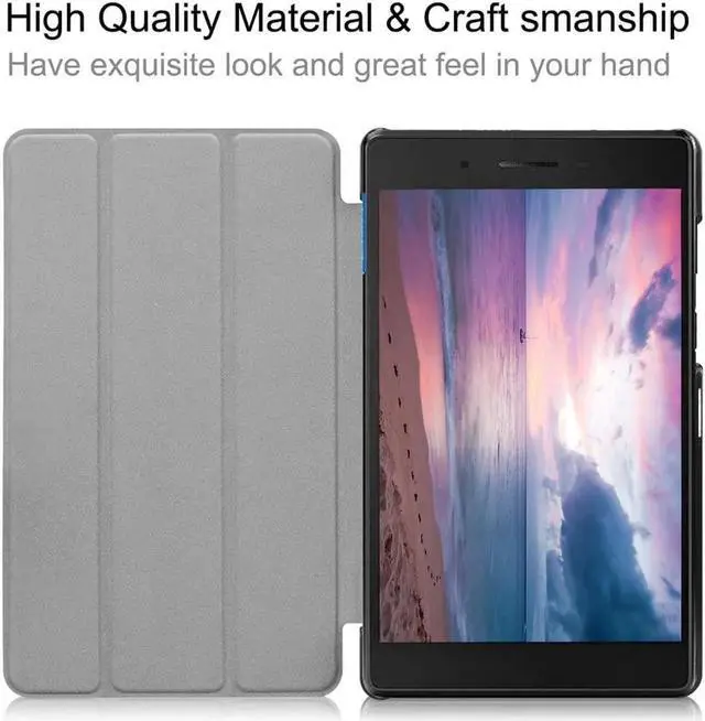Alt view image 7 of 7 - Protective Case for Lenovo Tab E8 TB-8304F Slim Lightweight Smart Stand Cover Case for Lenovo Tablet 2018 Tab E 8 8 Inch Display Grey