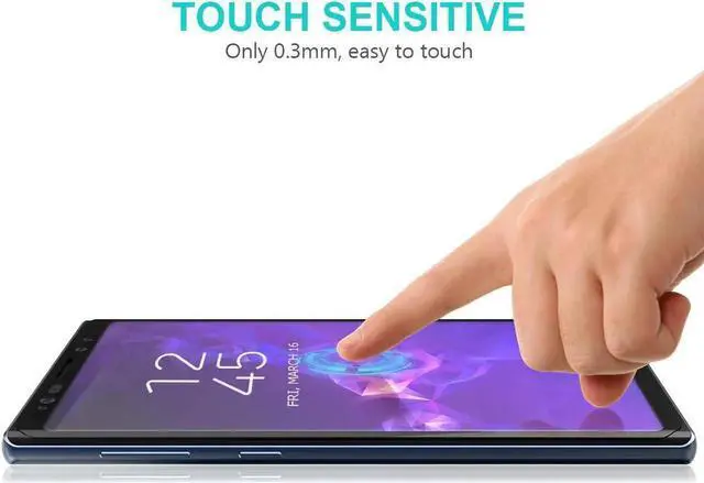Alt view image 2 of 7 - 2 Packs Samsung Galaxy Note 9 Screen Protector Glass Werleo 3D Curved Full Screen Tempered Glass Screen Protector for Samsung Galaxy Note 9 - Case Friendly