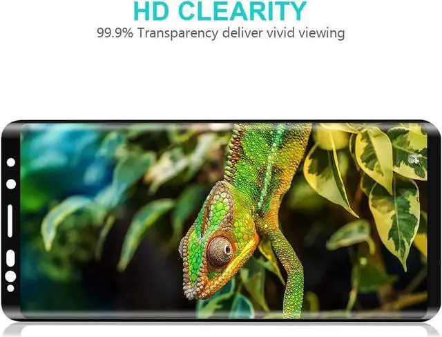 Alt view image 4 of 7 - 2 Packs Samsung Galaxy Note 9 Screen Protector Glass Werleo 3D Curved Full Screen Tempered Glass Screen Protector for Samsung Galaxy Note 9 - Case Friendly