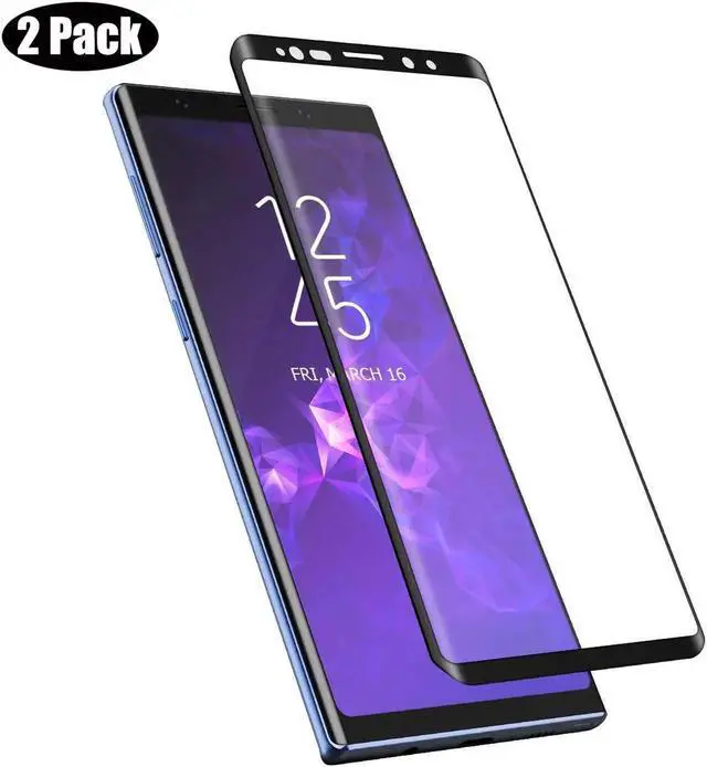 Main image of 2 Packs Samsung Galaxy Note 9 Screen Protector Glass Werleo 3D Curved Full Screen Tempered Glass Screen Protector for Samsung Galaxy Note 9 - Case Friendly