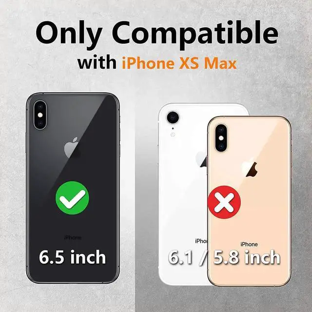 Alt view image 5 of 7 - For iPhone Xs Max Waterproof Case, Built-in Screen Protector Full-Body Clear Back Cover Heavy Duty Shockproof Case for iPhone Xs Max 6.5 inch