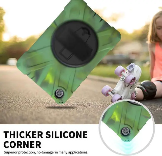 Alt view image 6 of 7 - Lenovo Tab M8 Case Heavy Duty Rugged Shockproof Hard Cover with Carrying Shoulder Strap, Handle Hand Strap, Built-in Kickstand for Lenovo Tab M8 8.0 Inch HD Tablet TB-8505F TB-8505X