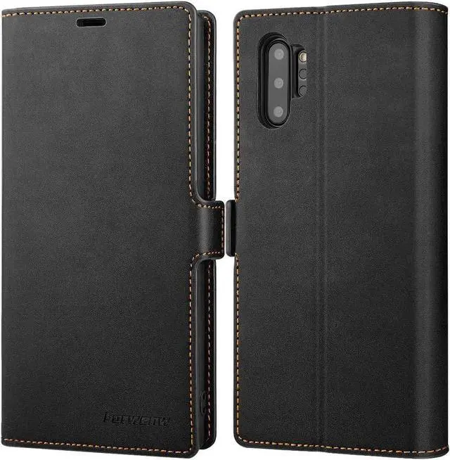 Main image of Galaxy Note 10 Plus Wallet Case Premium Leather Note 10+ Plus Folio Flip Case with Kickstand Card Holder Slots Shockproof Protective Cover for Samsung Galaxy Note 10 Plus 6.8 inch