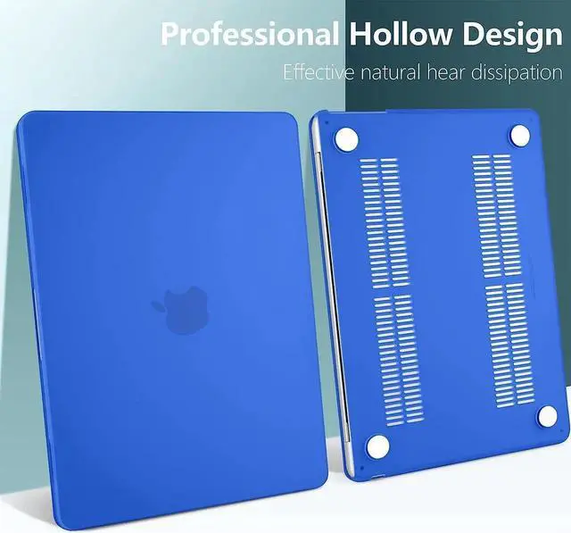 Alt view image 5 of 7 - For MacBook Air 15 inch Case 2023 Release A2941 M2 Chip with Liquid Retina Display Touch ID,Ultra Thin Laptop Plastic Hard Shell Case with Keyboard Skin & Type C Adapter 1 Pack Blue