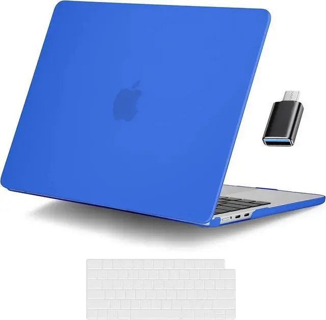 Main image of For MacBook Air 15 inch Case 2023 Release A2941 M2 Chip with Liquid Retina Display Touch ID,Ultra Thin Laptop Plastic Hard Shell Case with Keyboard Skin & Type C Adapter 1 Pack Blue