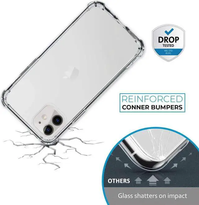 Alt view image 2 of 7 - iPhone 11 Case | TPU Crystal Clear Case | Anti-Scratch & Reinforced Corners Cover | Thin Soft Slim Hard PC | Shock Absorption| Protective Hard Cover For Designed for iPhone 11 6.1 Inch