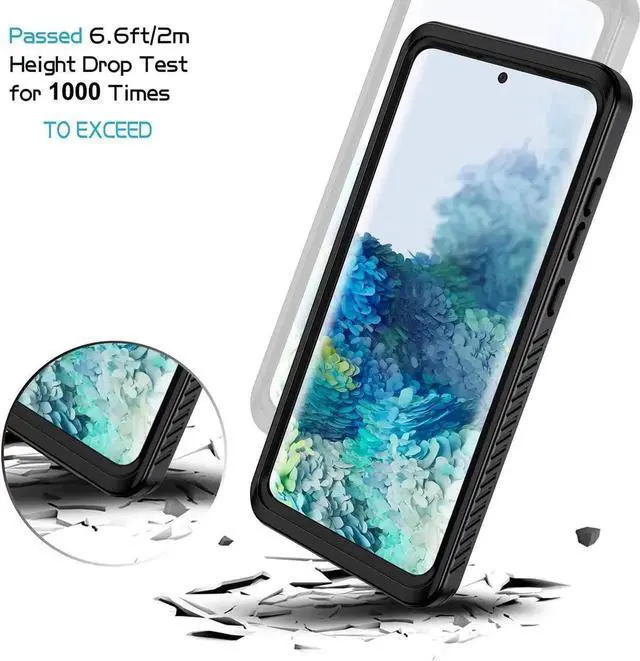 Alt view image 3 of 7 - For Samsung Galaxy S20 Case, IP68 Waterproof Dustproof Shockproof Case with Built-in Screen Protector, Heavy Duty Full Body Protective Cover for Galaxy S20 5G 6.2 inch