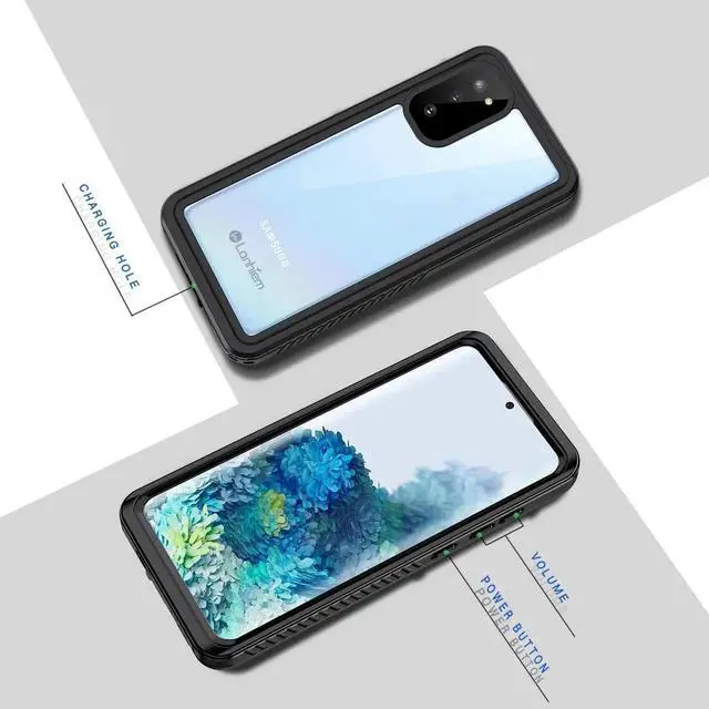 Alt view image 2 of 7 - For Samsung Galaxy S20 Case, IP68 Waterproof Dustproof Shockproof Case with Built-in Screen Protector, Heavy Duty Full Body Protective Cover for Galaxy S20 5G 6.2 inch