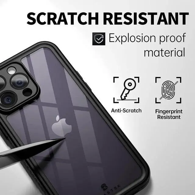 Alt view image 3 of 7 - For Apple iPhone 14 Pro Max Waterproof Case with Built-in Screen Protector IP68 Shockproof Protective Cover For iPhone 14 Pro Max 6.7 inch