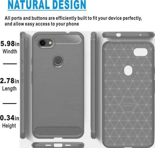 Alt view image 7 of 7 - Google Pixel 3 Lite Case Google Pixel 3a Case WERLEO Soft Slim Shockproof Anti-Fingerprint Full Protective Phone Case Cover for Google Pixel 3 Lite / Pixel 3a Gray