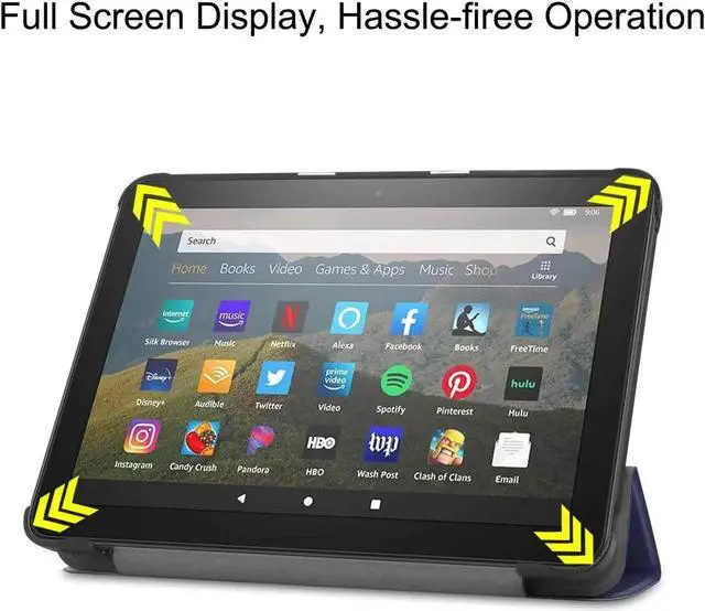 Alt view image 6 of 7 - Case for All-new Fire HD 8 Plus 2020 / Fire HD 8 2020 PU Leather Ultra Slim Case Tri-Fold Cover Protective Tablet Cover for Amazon Fire HD 8 Plus / Fire HD 8 2020 Release