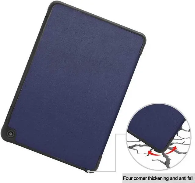 Alt view image 2 of 7 - Case for All-new Fire HD 8 Plus 2020 / Fire HD 8 2020 PU Leather Ultra Slim Case Tri-Fold Cover Protective Tablet Cover for Amazon Fire HD 8 Plus / Fire HD 8 2020 Release