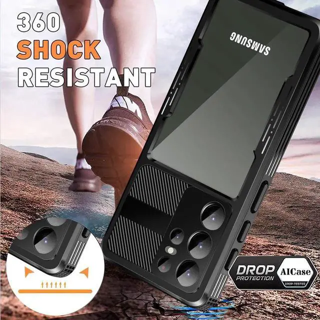 Alt view image 2 of 7 - Compatible for Samsung Galaxy S23 Ultra Case Waterproof with Built-in Lens & Screen Protector Full Body Protective Case for Galaxy S23 Ultra 6.8 inch 2023