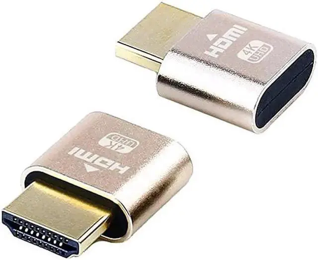 Alt view image 3 of 5 - HDMI Dummy Plug 4K Display Emulator Compatible with Windows Mac OSX Linux Support 4kx2k 2160P 1080p for Computer Desktop fitHeadless 2 Pack