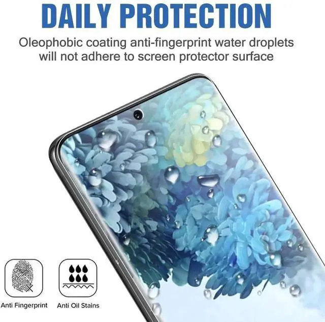 Alt view image 5 of 7 - 2 Pack Galaxy S20 Ultra 6.9" Screen Protector Tempered Glass 9H Hardness 3D Curved Full Coverage HD Protetive Film Fingerprint Compatible for Samsung Galaxy S20 Ultra