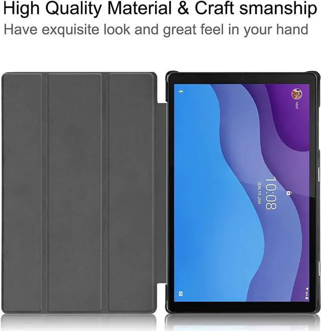 Alt view image 6 of 7 - Case for Lenovo Tab M10 HD 2nd Generation 10.1 inch 2020 TB-X306F, Shockproof Protective Cover Ultra Slim with Trifold Kickstand for Lenovo Tab M10 HD (2nd Gen) 10.1" 2020