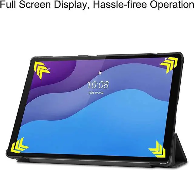 Alt view image 4 of 7 - Case for Lenovo Tab M10 HD 2nd Generation 10.1 inch 2020 TB-X306F, Shockproof Protective Cover Ultra Slim with Trifold Kickstand for Lenovo Tab M10 HD (2nd Gen) 10.1" 2020