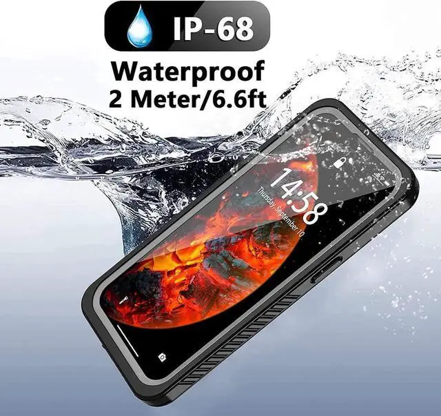 Alt view image 3 of 7 - for iPhone 13 Pro Case Waterproof, Built in Screen Protector 360° Full Body Heavy Duty Protective Shockproof Dustproof IP68 Underwater Case for iPhone 13 Pro 6.1 inch 2021