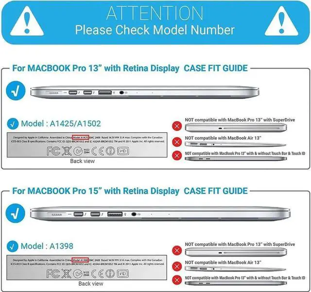 Alt view image 5 of 7 - Compatible with MacBook Pro 13 Inch Case 2015 2014 2013 end 2012 Model A1502 A1425, Hard Shell Case with Keyboard Cover for Old Version Apple Mac Pro Retina 13 Matte Transparent Blue