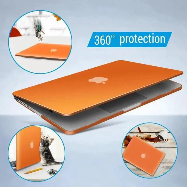 Alt view image 7 of 7 - Compatible with MacBook Pro 13 Inch Case 2015 2014 2013 end 2012 Model A1502 A1425, Hard Shell Case with Keyboard Cover for Old Version Apple Mac Pro Retina 13 Matte Transparent Orange