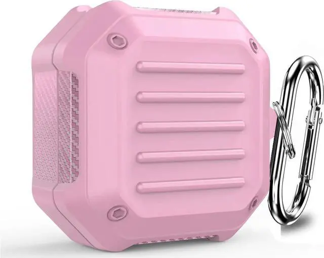 Main image of Armor Cover for Samsung Galaxy Buds 2 Pro Case/Galaxy Bus Pro Case/Galaxy Buds 2 Skin/Galaxy Buds Live with Lock, Shockproof Protective Cover Cases with Keychain Pink