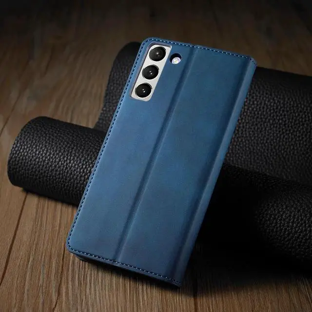 Alt view image 7 of 7 - Case for Samsung Galaxy S25 5G 6.2 inch Premium PU Leather Phone Cover with Card Holder Stand, Shockproof Flip Wallet Cover Blue