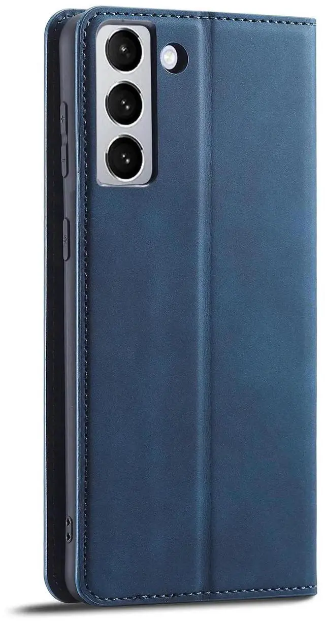 Alt view image 3 of 7 - Case for Samsung Galaxy S25 5G 6.2 inch Premium PU Leather Phone Cover with Card Holder Stand, Shockproof Flip Wallet Cover Blue