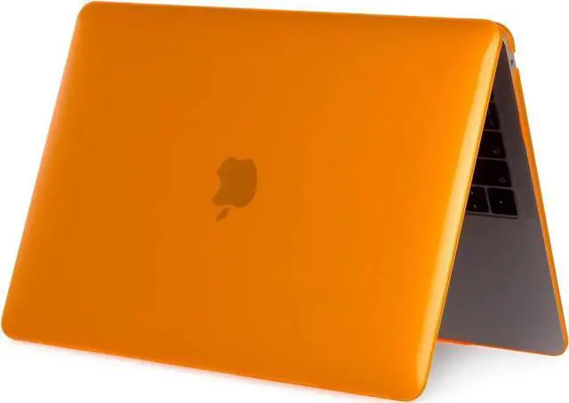 Alt view image 4 of 6 - Compatible with 2022 M2 MacBook Pro 13 Inch Case 2021 2020 M1 A2338 A2289 A2251 A2159 A1989 A1706 A1708, Hard Shell Case & Keyboard Cover for Mac Pro 13 Touch Bar Crystal Orange