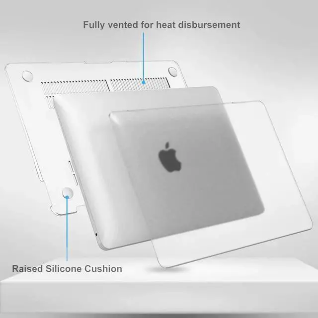 Alt view image 3 of 7 - MacBook Pro 13 Case 2020 Release A2338 M1 A2289 A2251, Hard Case Shell Cover and Keyboard Skin Cover for MacBook Pro 13 Inch Model M1 A2338 A2289 A2251